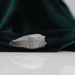 انگشتر مردانه نقره خارجی آبکاری طلا سفید