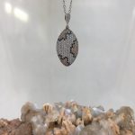 پلاک نگین جواهری نقره عیار 925 پلاک نگین جواهری نقره عیار 925