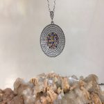 پلاک نقره نگین جواهری پلاک نقره نگین جواهری