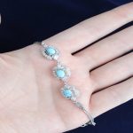 دستبند سنگ فیروزه عجمی نقره عیار 925 دستبند سنگ فیروزه عجمی نقره عیار 925